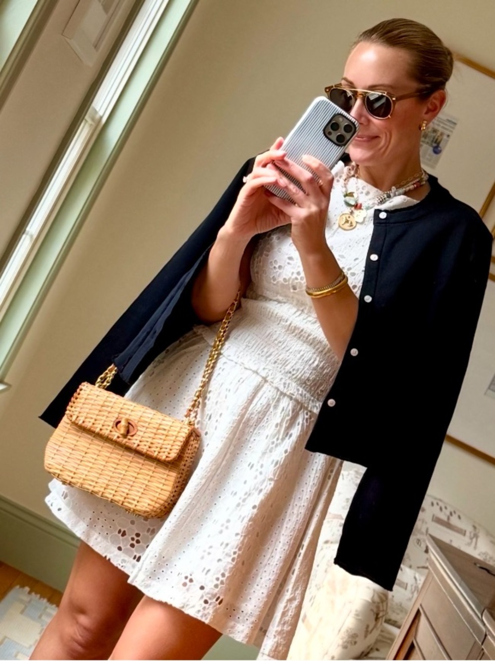 Hill House White Eyelet Nap Dress - Picture 3 of 3